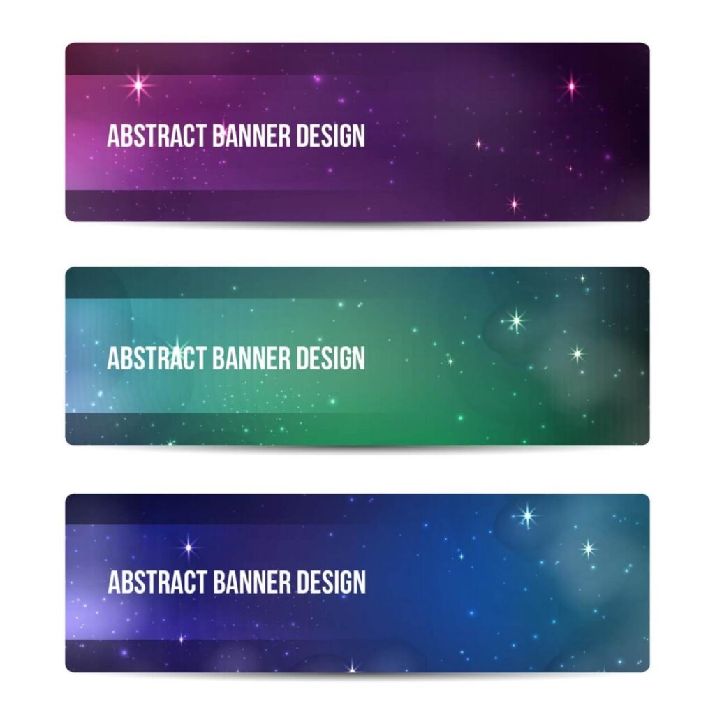 Starry sky banners design