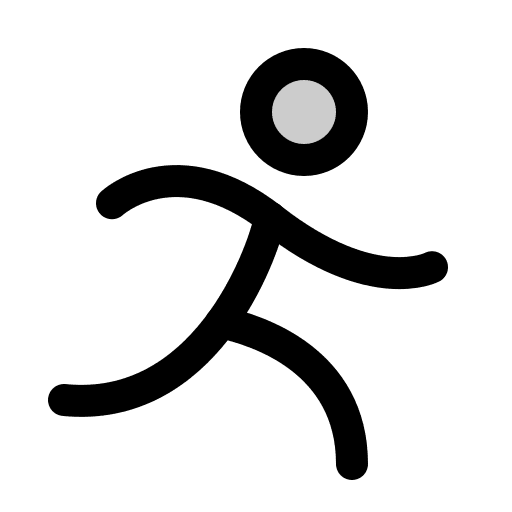 Person, simple, run icon