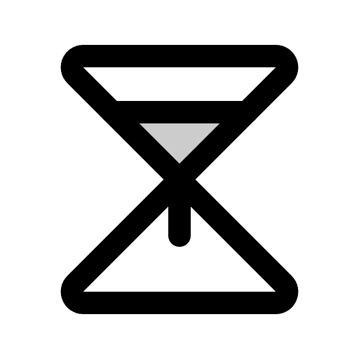 Hourglass, simple, medium icon