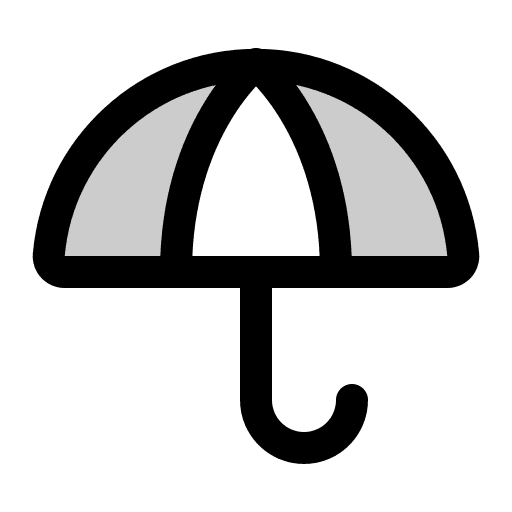 Umbrella, duotone icon