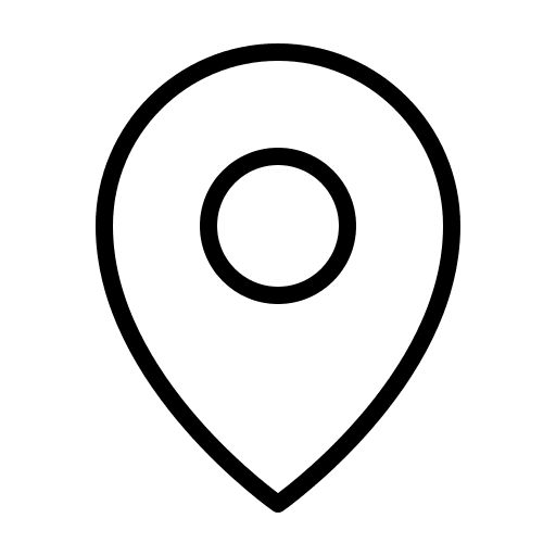 Map, pin, thin icon