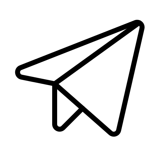 Telegram, logo, thin icon