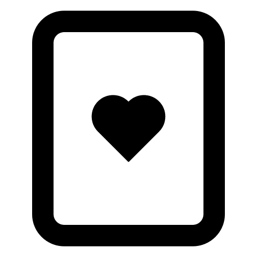 Card, hearts icon