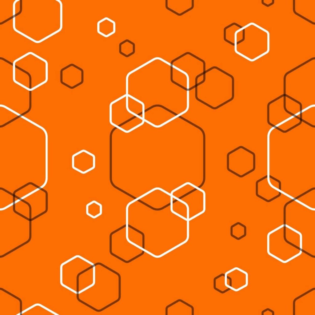 Orange Abstract Hexagonal Pattern