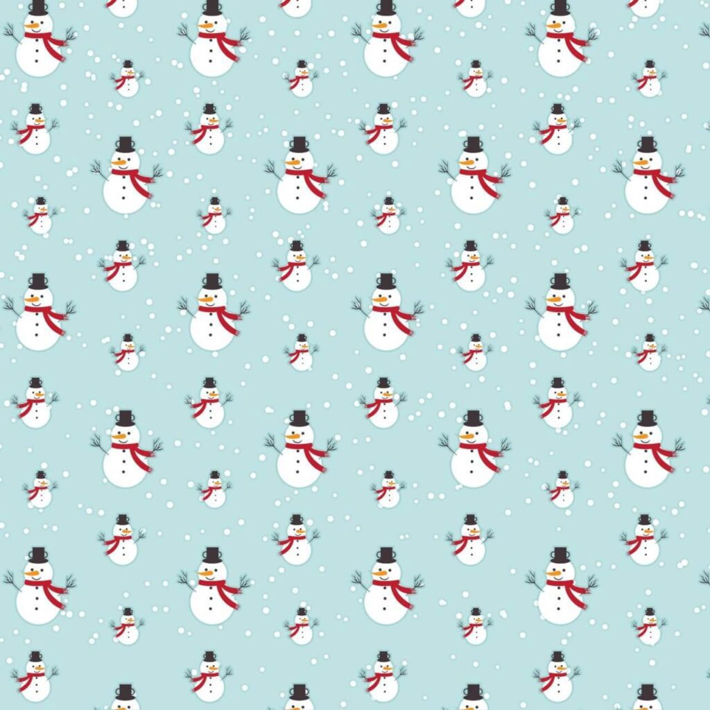 Christmas pattern with snow man