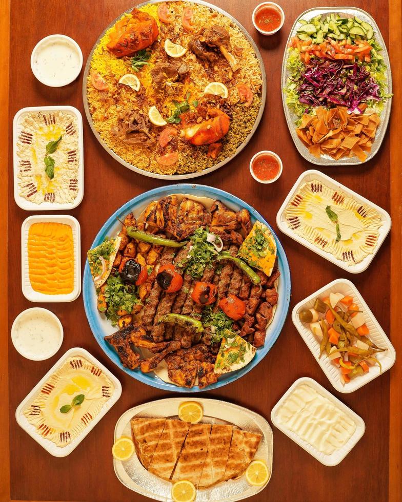 A delicious Asian food platter Stock Free