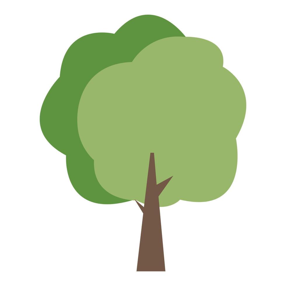 A forest trees nature icon in a flat style, depicting a green tree as a icon. Stock Free