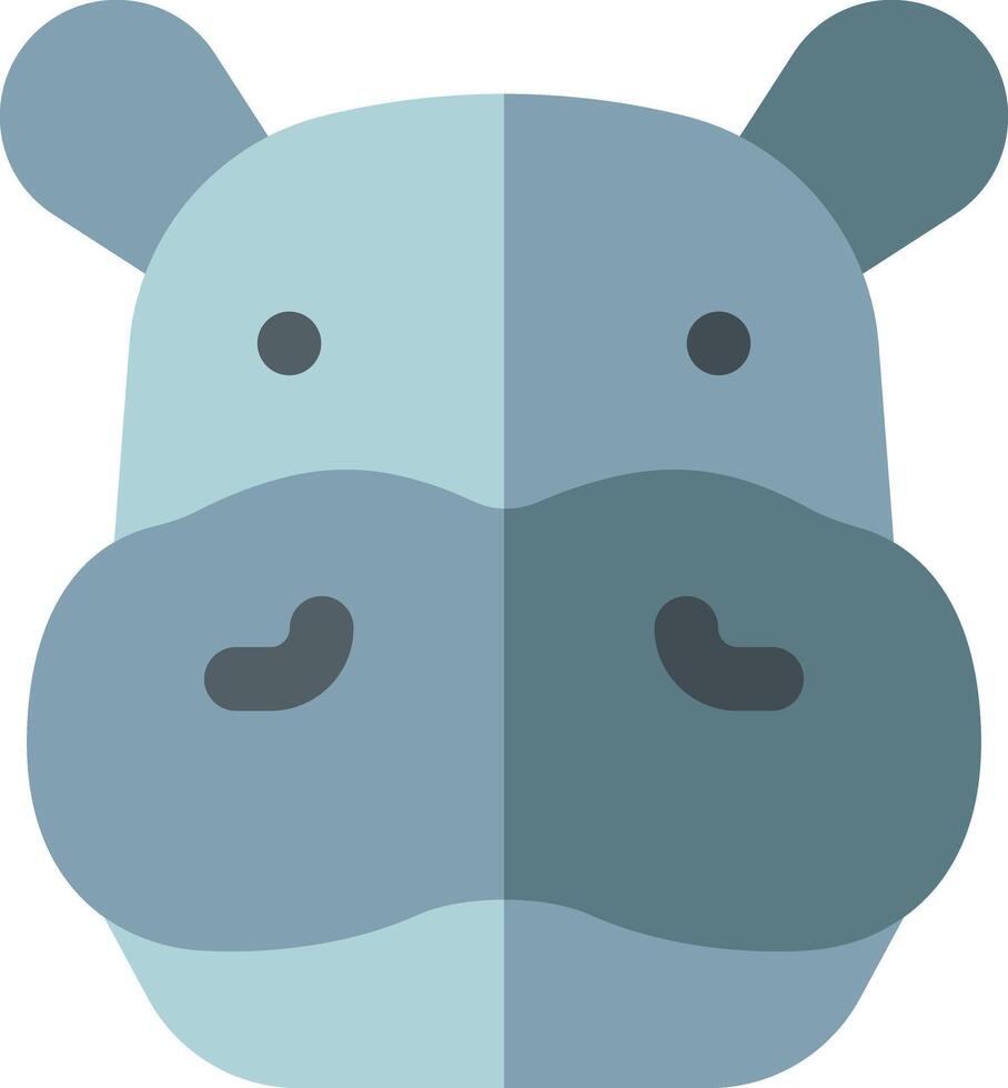 a hippo head icon on a white background Stock Free