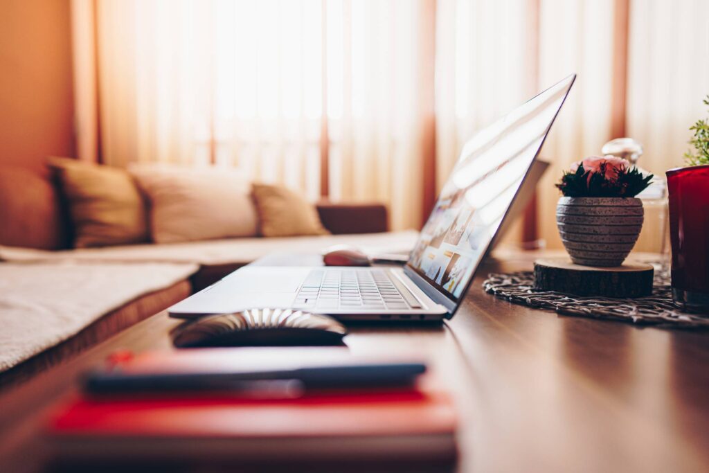 A Living Room Home Office Free Photo