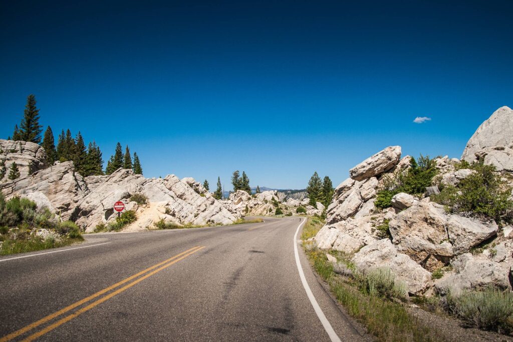 A Road Through Rocks Free Photo