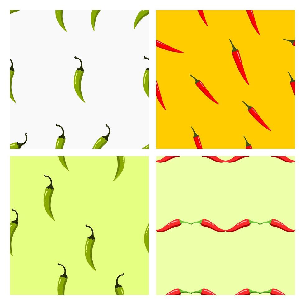 a seamless pattern with chili icons. Suitable for decorating restaurants or vegetable and fruit shops Stock Free