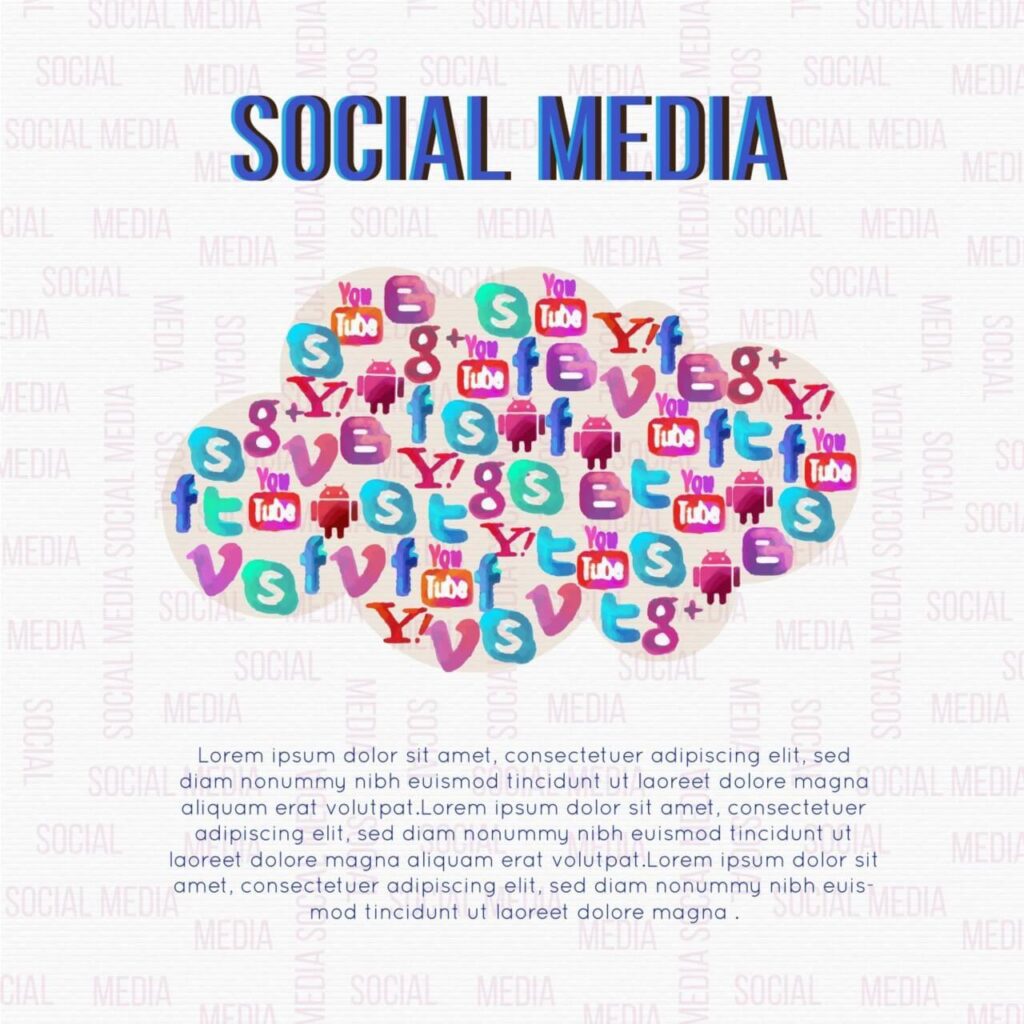 Social Media Cloud Illustration