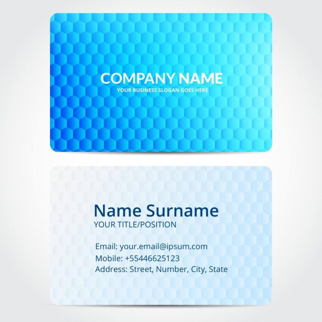 Hexagon business card design