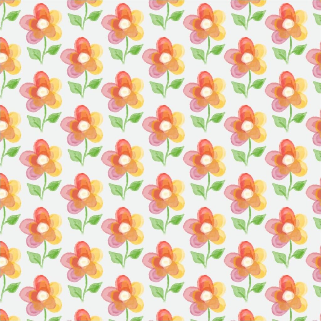 Floral background with watercolor flower