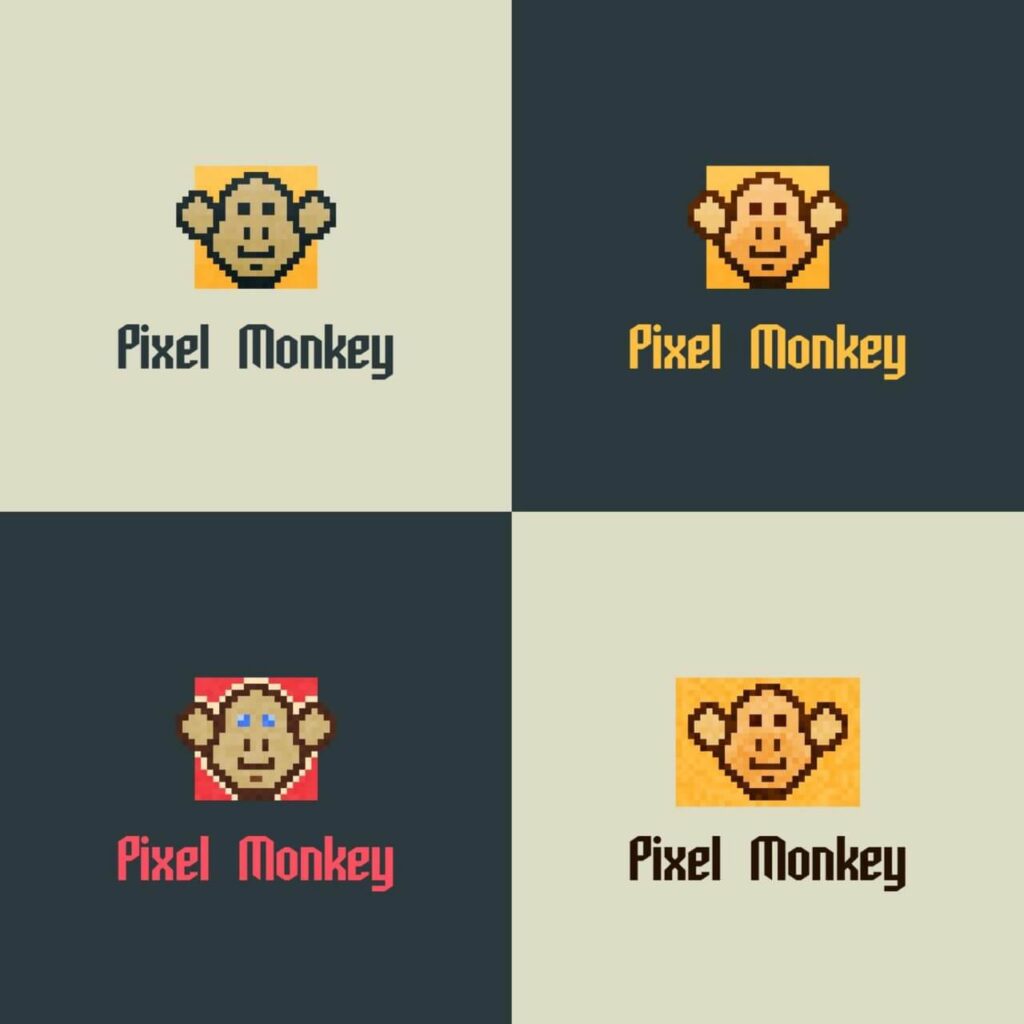 Pixel Monkey Vector Logo