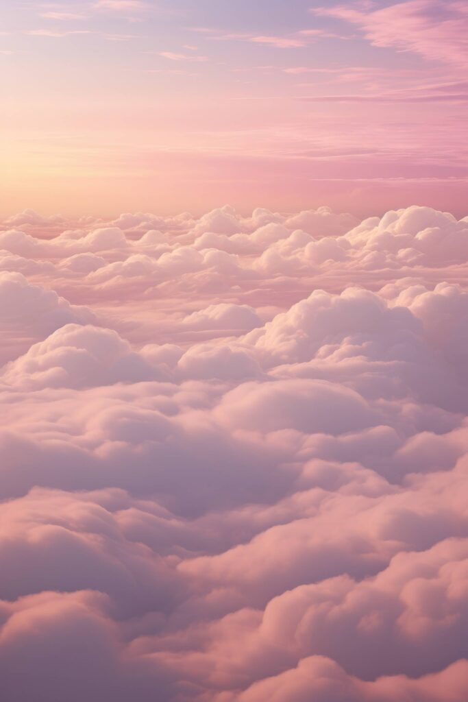 Above Pink Clouds Stock Free