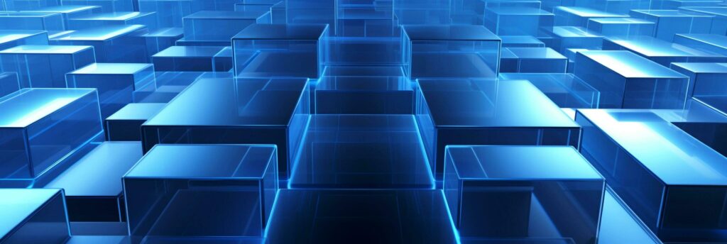 Abstract 3d background blue 3D floor background 3D cubes background 3D square background ai generated Stock Free