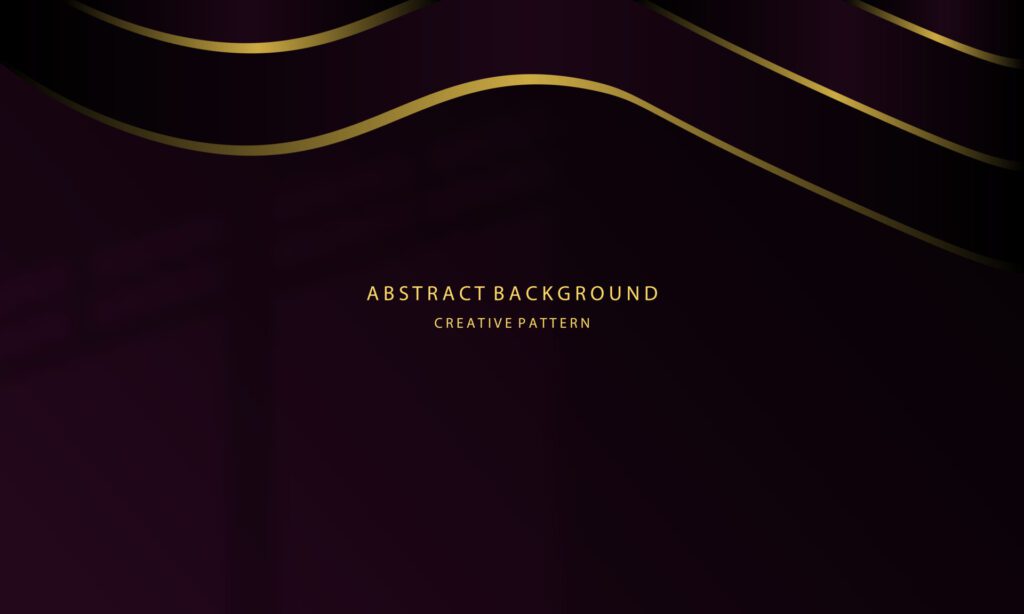 Abstract background Geometric liquid gradient of golden color and purple gradient with golden light on the back, for posters, banners, etc., EPS 10 vector design copy space area Free Vector