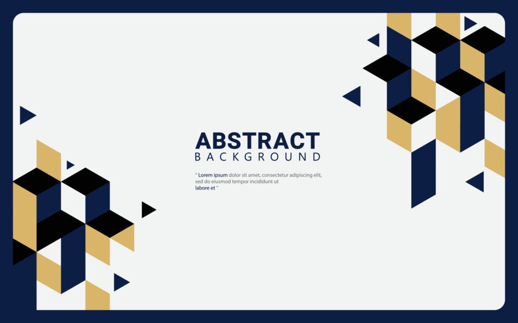 Abstract Background Geometry – Business Style With Modern Blue Gold Color Suitable To Complete Your Design Needs. Free Vector