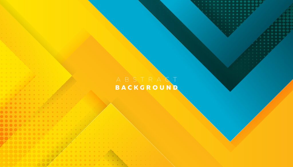 Abstract background modern design with gradient blue and yellow colour background pattern arrow style vector Free Vector