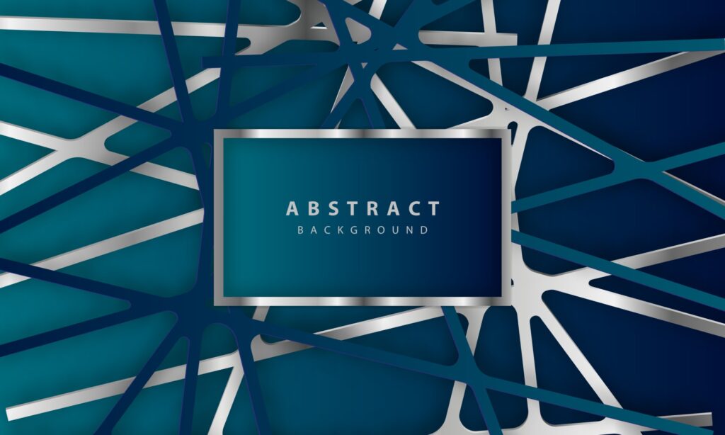 Abstract background with dark blue paper cut abstract realistic paper cut decoration textured Free Vector