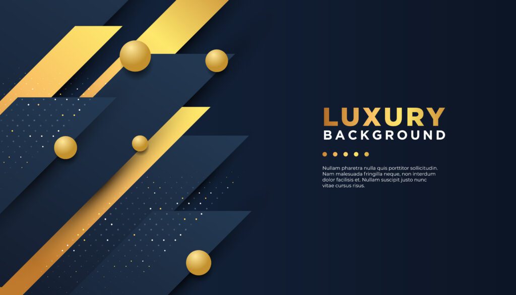 Abstract background with navy and gold overlapping layers Free Vector