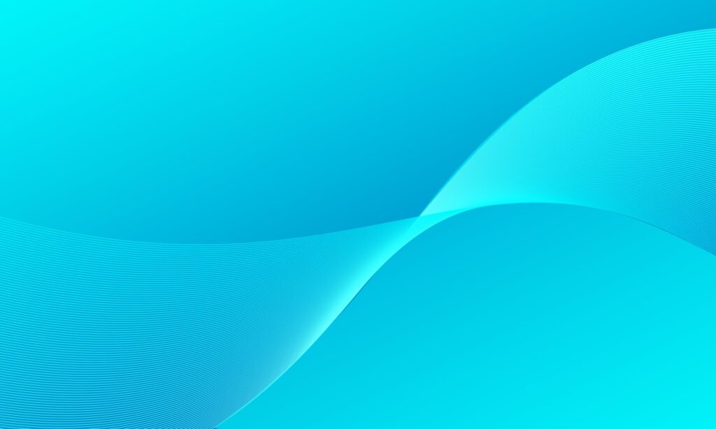 abstract background with turquoise blue wavy lines Free Vector