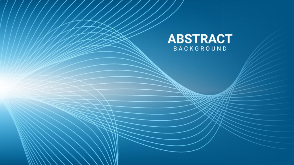 abstract background with wavy blue lines Free Vector