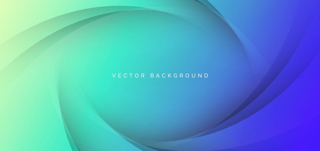 Abstract banner green and dark blue gradient curved background. Modern style. Free Vector