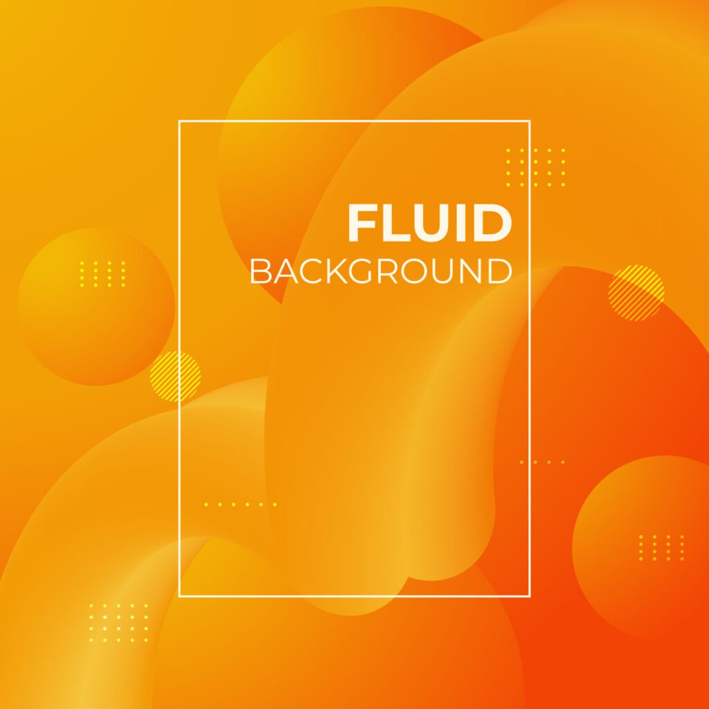 Abstract banner orange liquid flow modern fluid background. Shapes for cover poster, template landing page,coverbook. vector art illustration Free Vector