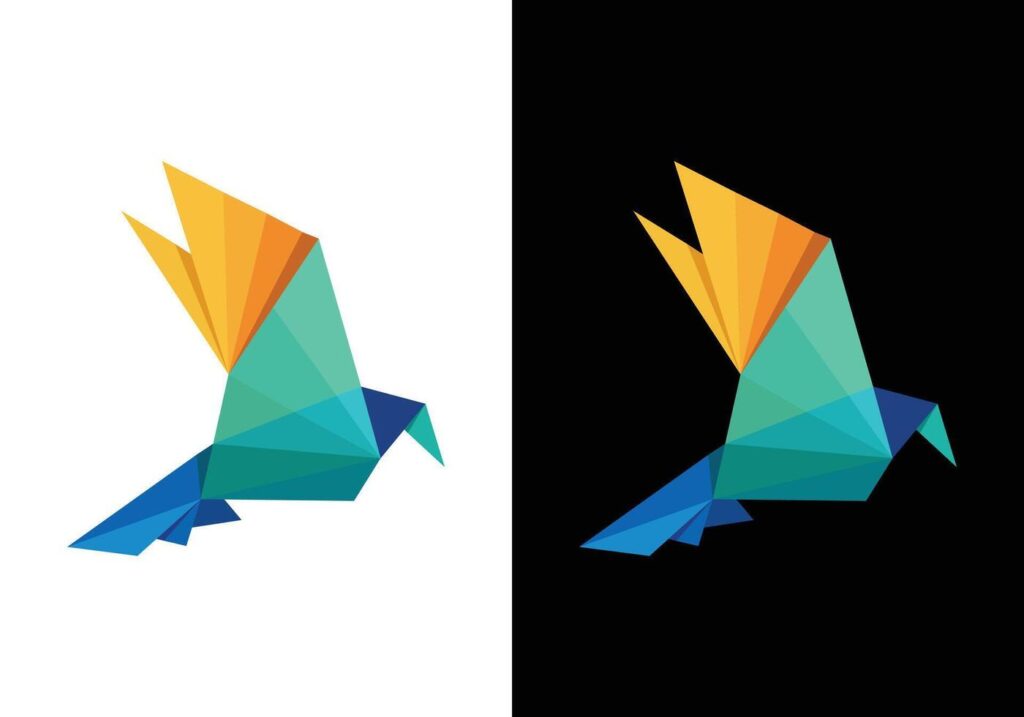 Abstract bird creative logo design icon Stock Free