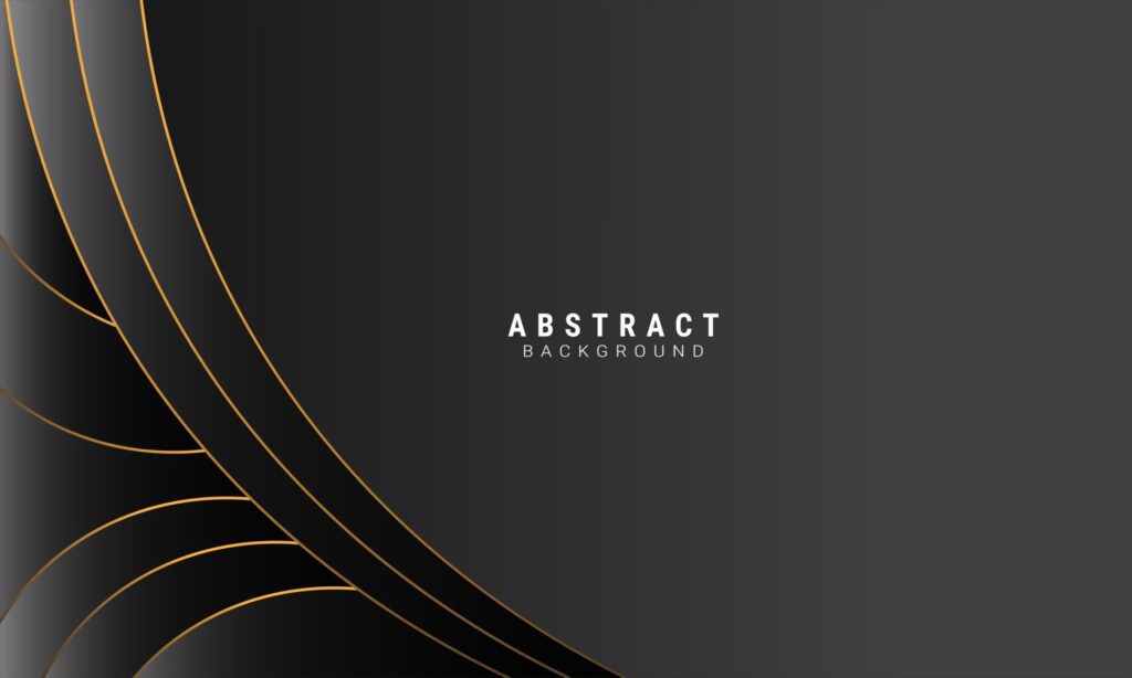 abstract black premium background vector with luxury dark gold Free Vector