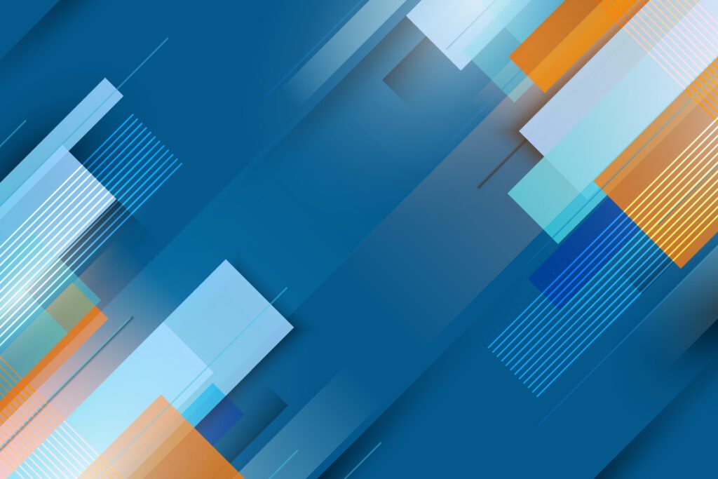 Abstract blue and orange gradient geometric background. Vector. Free Vector