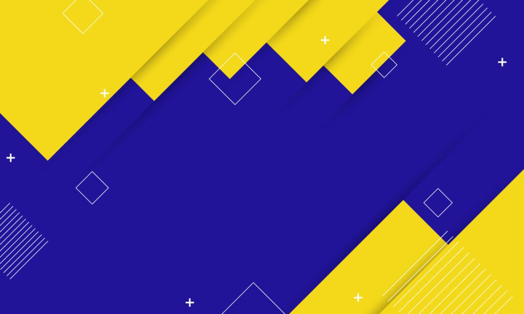 Abstract blue and yellow geometric rectangle background. Free Vector and Free SVG