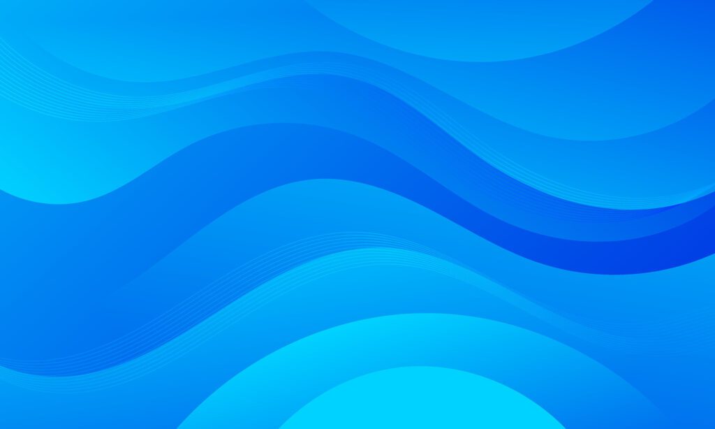 Abstract blue Background with Wavy Shapes. flowing and curvy shapes. This asset is suitable for website backgrounds, flyers, posters, and digital art projects. Free Vector