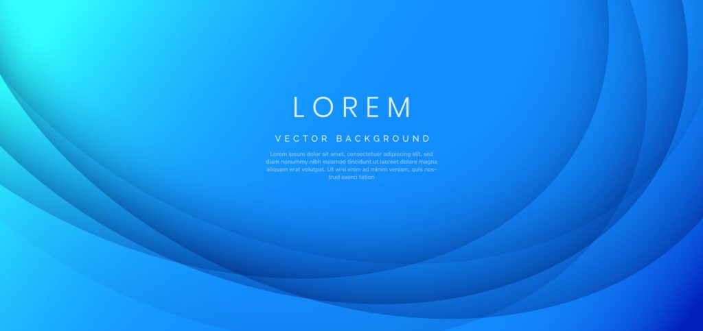 Abstract blue curved line overlapping background with copy space for text. Free Vector