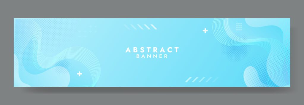 Abstract Blue Fluid Wave Banner Template Free Vector