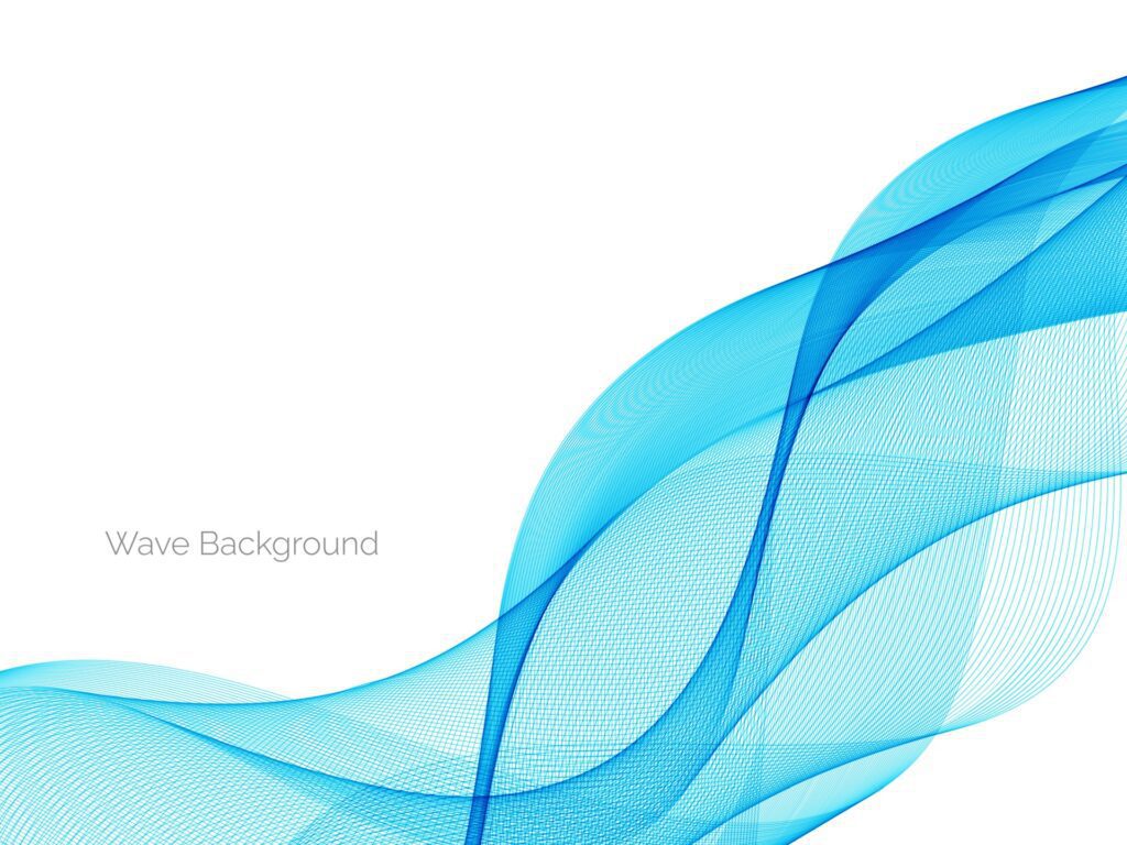 Abstract blue modern wave design background Free Vector