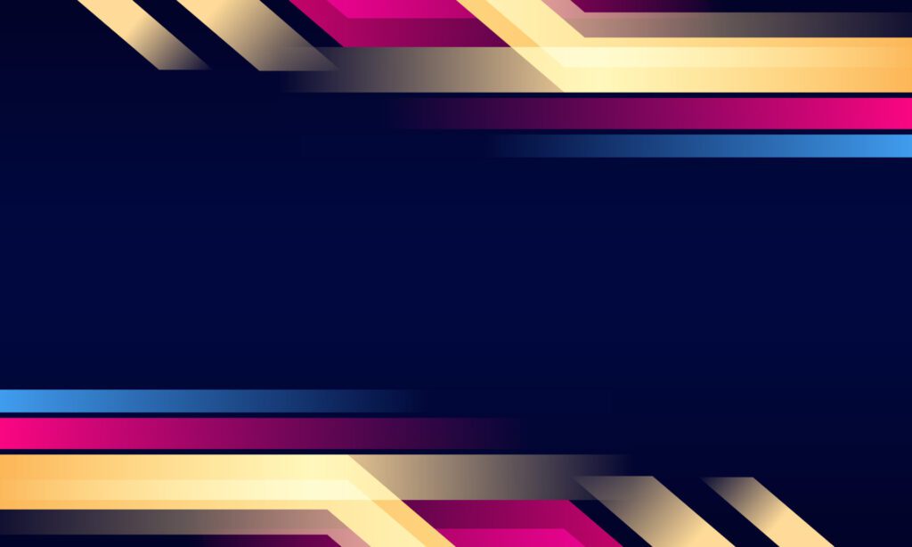 Abstract blue, pink and yellow stripes background. Free Vector