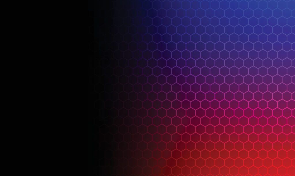 Abstract blue, red and black gradient hexagonal technology background. Free Vector