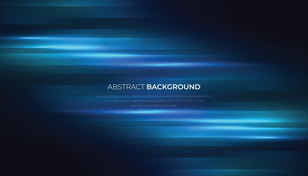 Abstract Blue Technology Futuristic Background with Blur Light Effect. Vector Illustration Free Vector