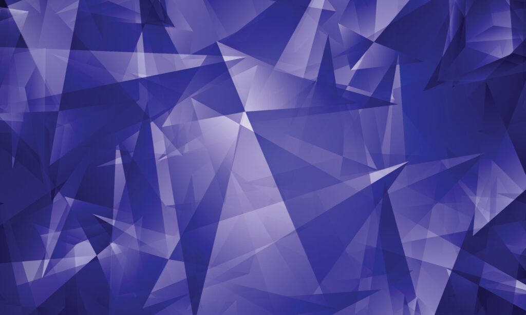 Abstract blue triangles gradient background. Free Vector