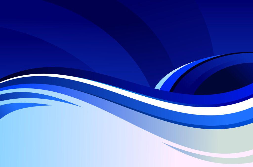 Abstract blue waves vector background Free Vector