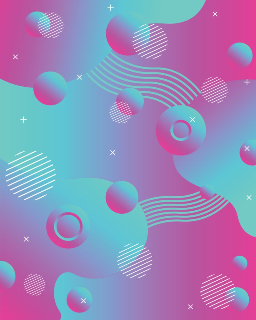 Abstract bubble and blob geometric background template for brochure or poster Free Vector and Free SVG