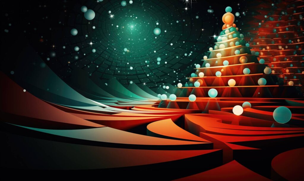 Abstract Christmas Tree Wallpaper Stock Free