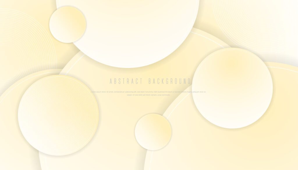 abstract circle background with smooth yellow color background Free Vector