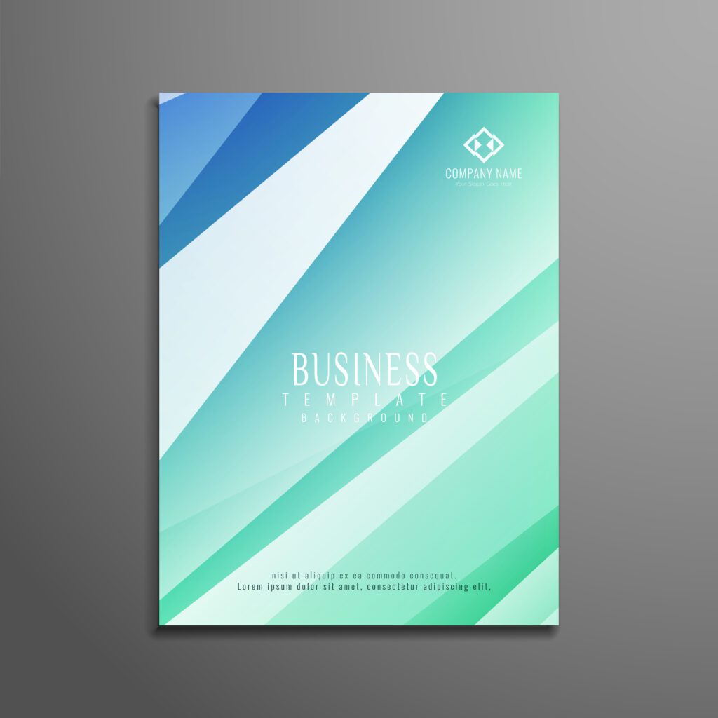 Abstract colorful polygon business modern brochure Free Vector