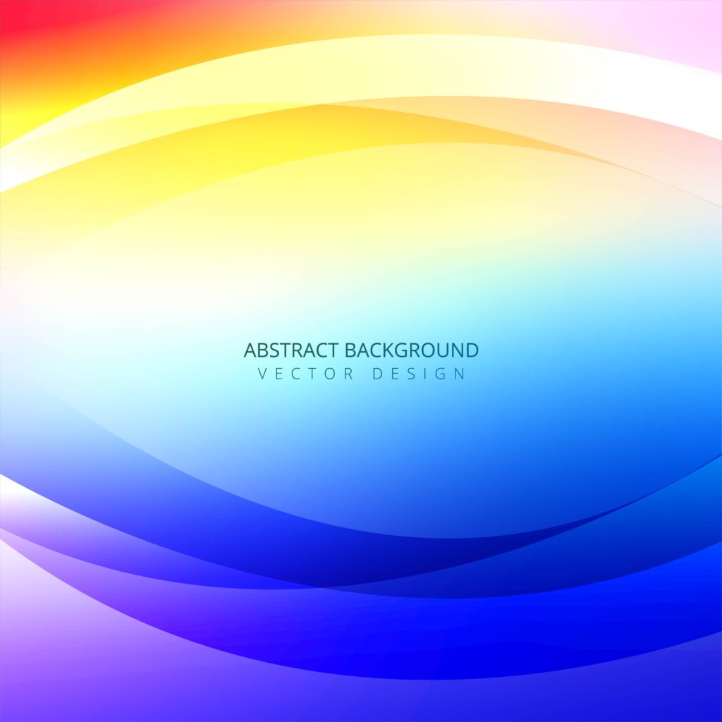 Abstract colorful wave background illustration vector Free Vector