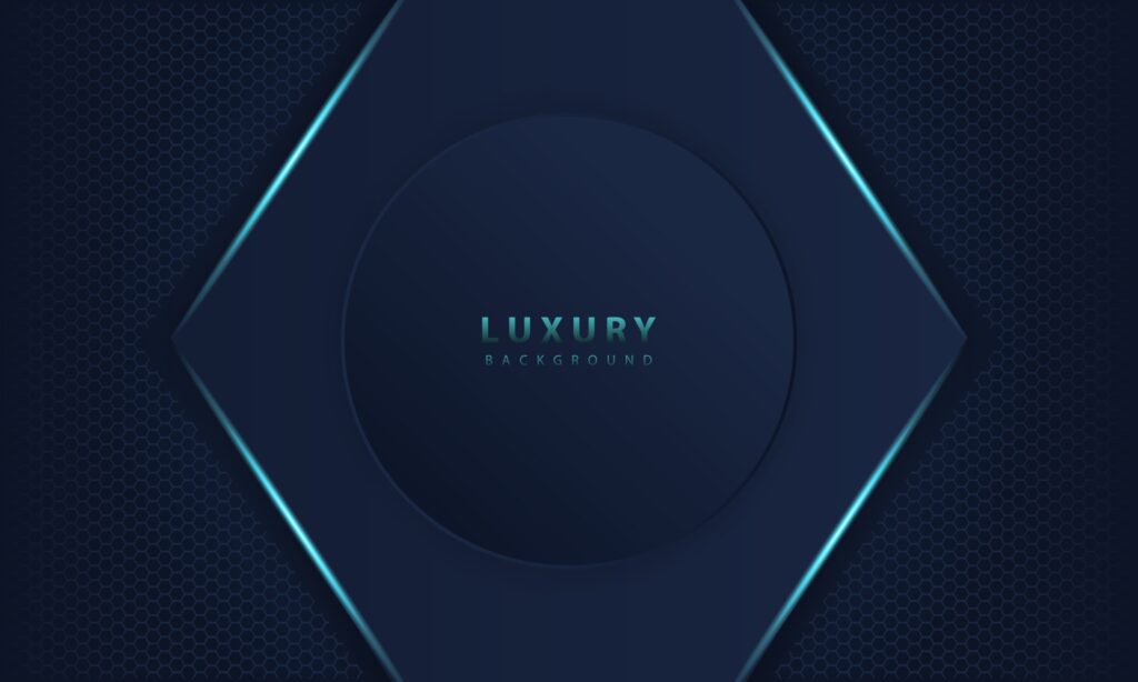 abstract dark blue frame luxury design concept innovation background Free Vector