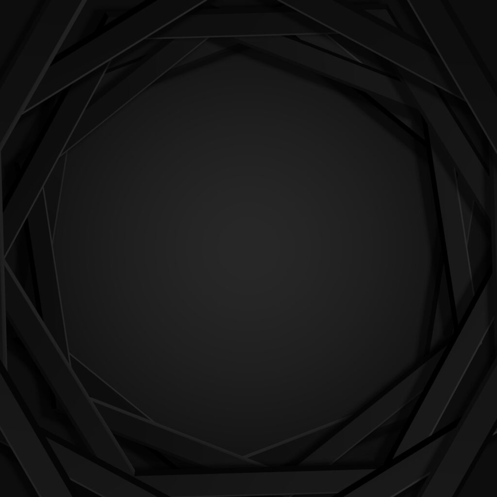 Abstract dark hexagonal frame background. Free Vector